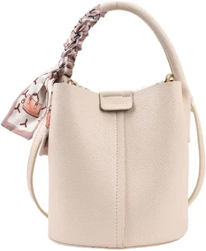 Stylish Soft Leather Crossbody Bucket Bag for Women - Versatile Handbag with Clutch and Top Handle