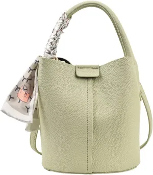 Stylish Soft Leather Crossbody Bucket Bag for Women - Versatile Handbag with Clutch and Top Handle