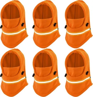 Suhine 6 Pcs Thermal Reflective Fleece Balaclava Mask Adjustable Full Face Mask Winter Face Mask for Men Women Cold Weather