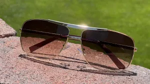 Sunglasses Men's Premium Classic Polarized Square Aviator Durable Metal Frame 100% UV Protection