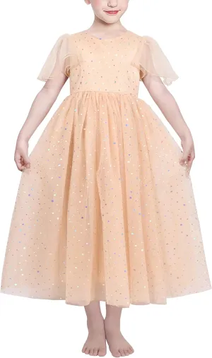 Sunny Fashion Flower Girls Dress Lace Hem Wedding First Communion Size 6-14