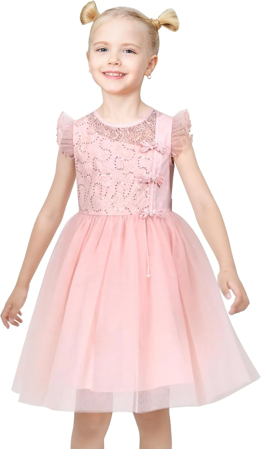 Sunny Fashion Flower Girls Dress Purple Tiered Skirt Bridesmaid Wedding