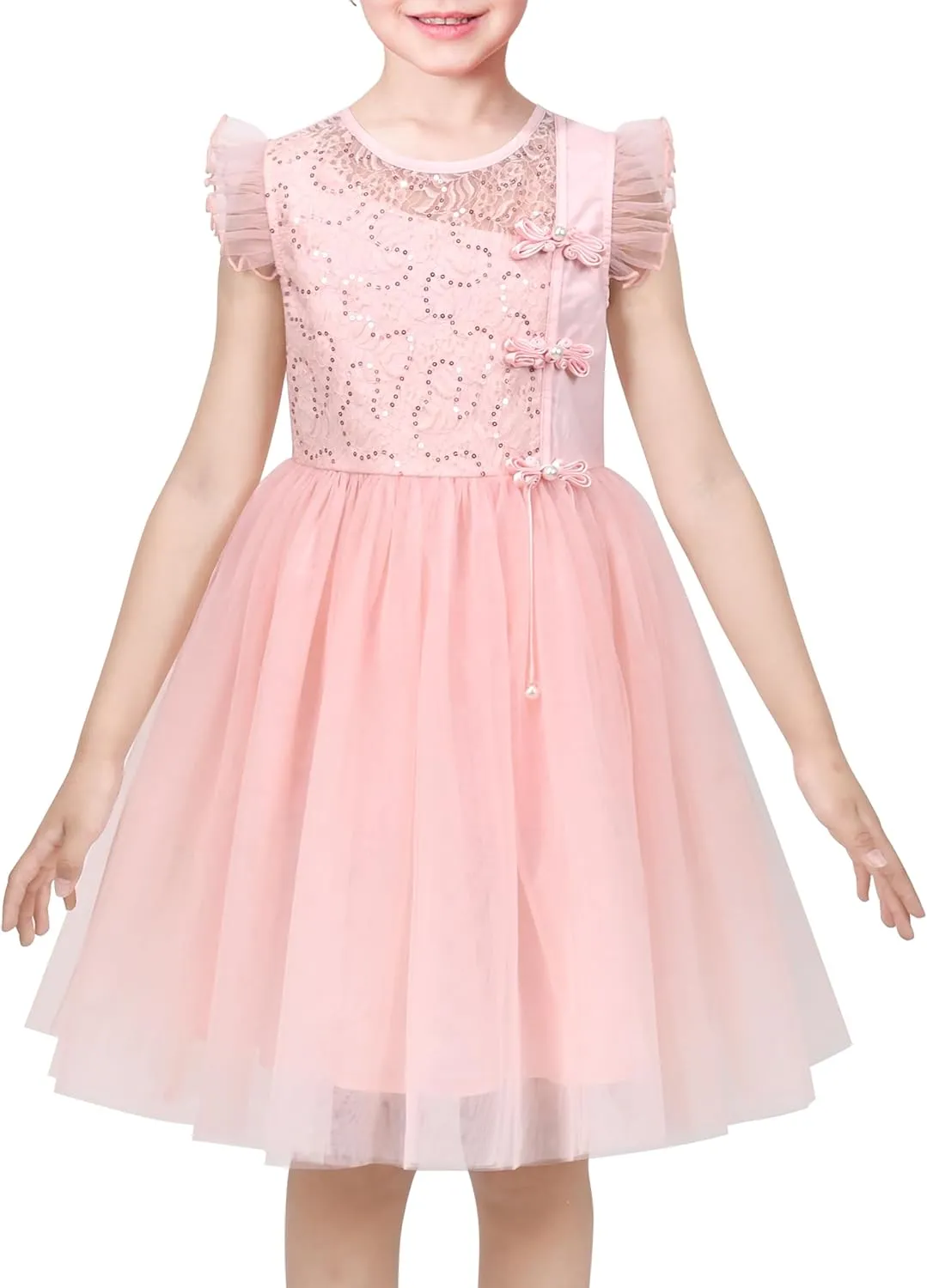 Sunny Fashion Flower Girls Dress Purple Tiered Skirt Bridesmaid Wedding