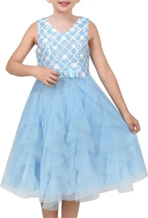 Sunny Fashion Flower Girls Dress Purple Tiered Skirt Bridesmaid Wedding