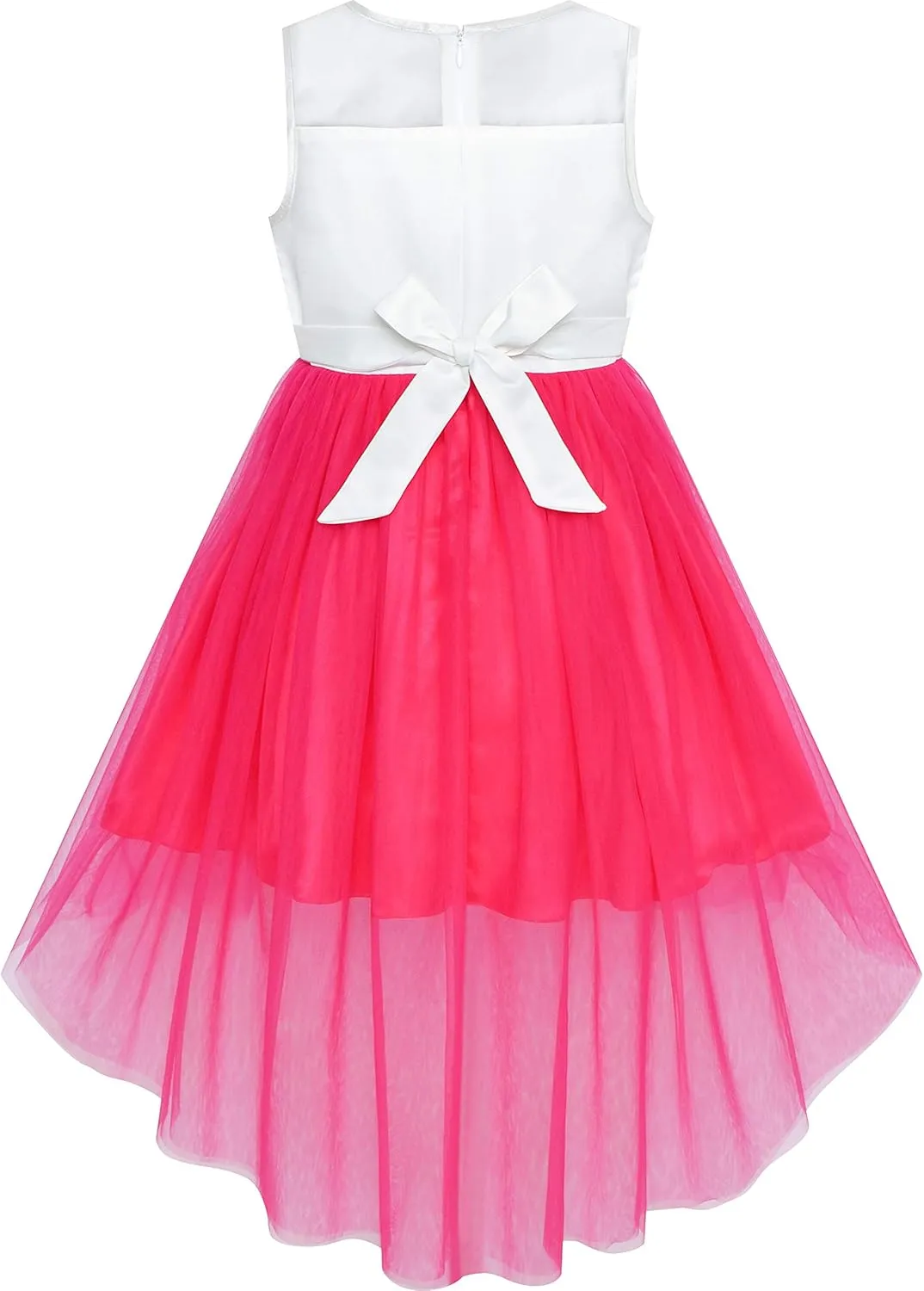 Sunny Fashion Girls Dress Black Hi-Low Magic Wand Princess Crown Dress Up