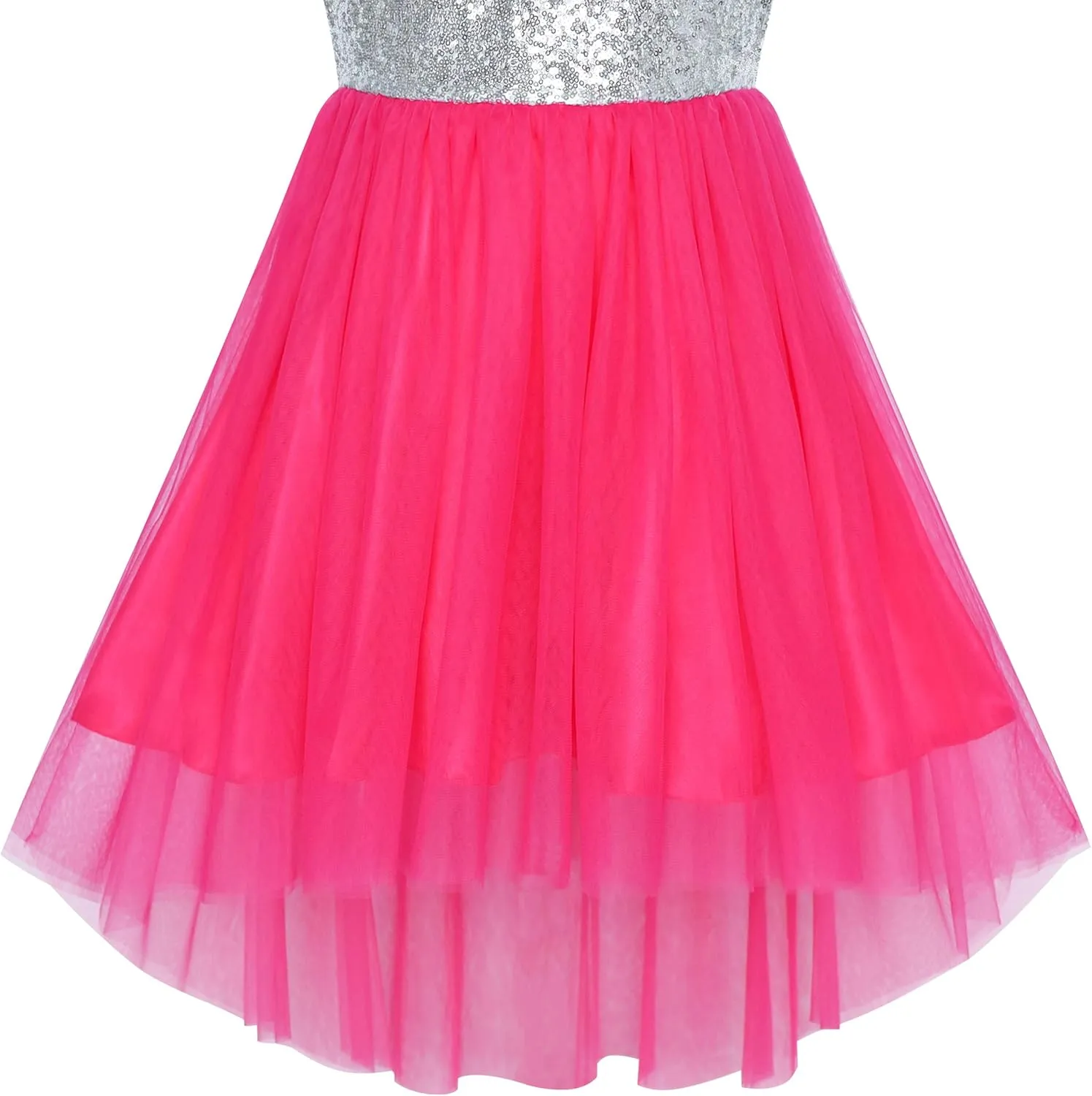 Sunny Fashion Girls Dress Black Hi-Low Magic Wand Princess Crown Dress Up