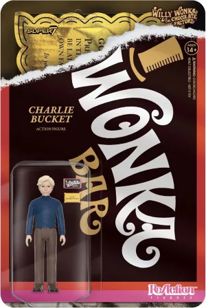 Super7 Willy Wonka and The Chocolate Factory Charlie Bucket - 3.75" Action Figure with Accessories Classic Movie Collectibles and Retro Toys