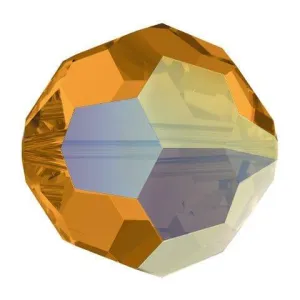 Swarovski 8mm Round - Topaz AB (10 Pack) No longer in Production