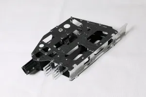 T-rex 600 RC Helicopter Carbon Fiber Main Frame with Metal Bottom Plate for Align Trex 600 Heli Part