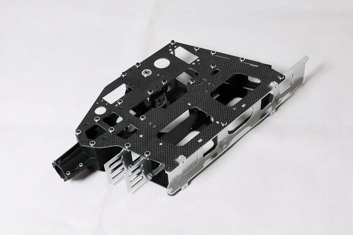T-rex 600 RC Helicopter Carbon Fiber Main Frame with Metal Bottom Plate for Align Trex 600 Heli Part