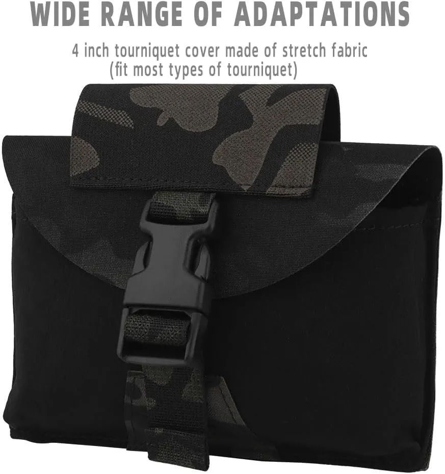 Tactical MOLLE IFAK Pouch with Tourniquet Holder MED Gear,Quick Release Waist Belt EDC Bag Rapid Deployment Seal Medical Bag