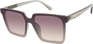 TAHARI Women's Th848 Translucent Crystal 100% Uv400 Protective Square Shield Sunglasses. Elegant Gifts for Her, 145 Mm