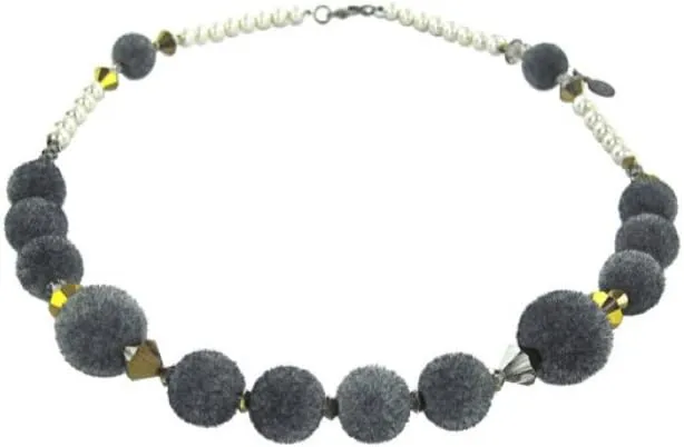Tarina Tarantino Velvet Skull Elsa Necklace