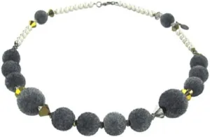 Tarina Tarantino Velvet Skull Elsa Necklace