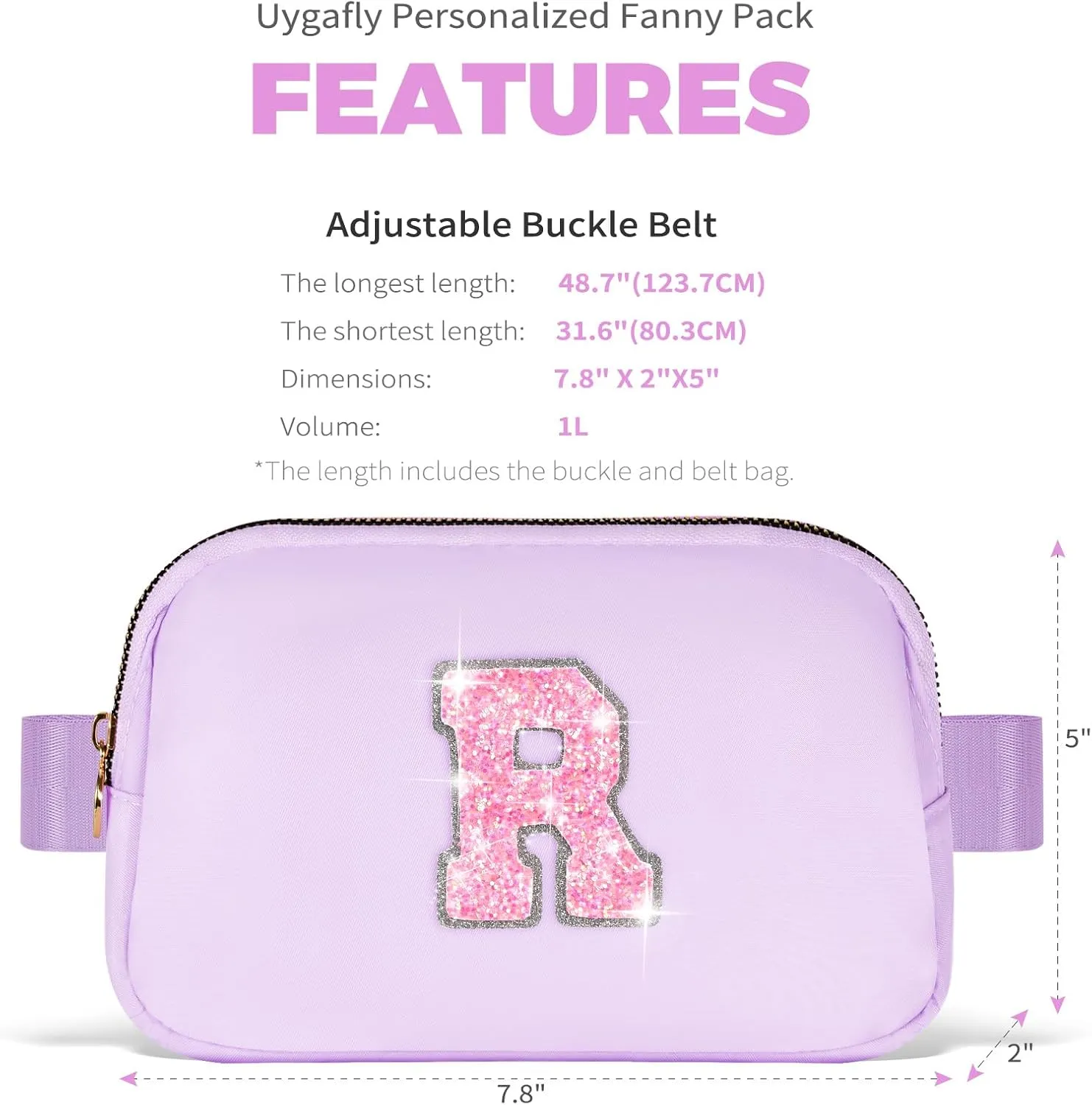 Teacher Appreciation Gifts, End of Year & Thank You Gifts Ideas | Lavender Initial R Crossbody Bag
