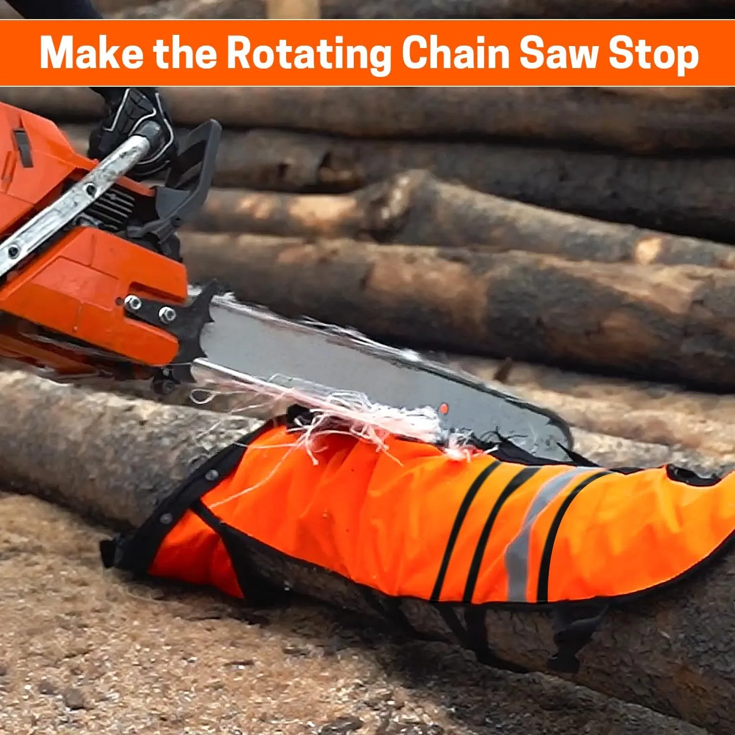 Technical Wrap Chainsaw Chaps by UL Class A 8 Layers Chainsaw Pants Apron Style Orange Black