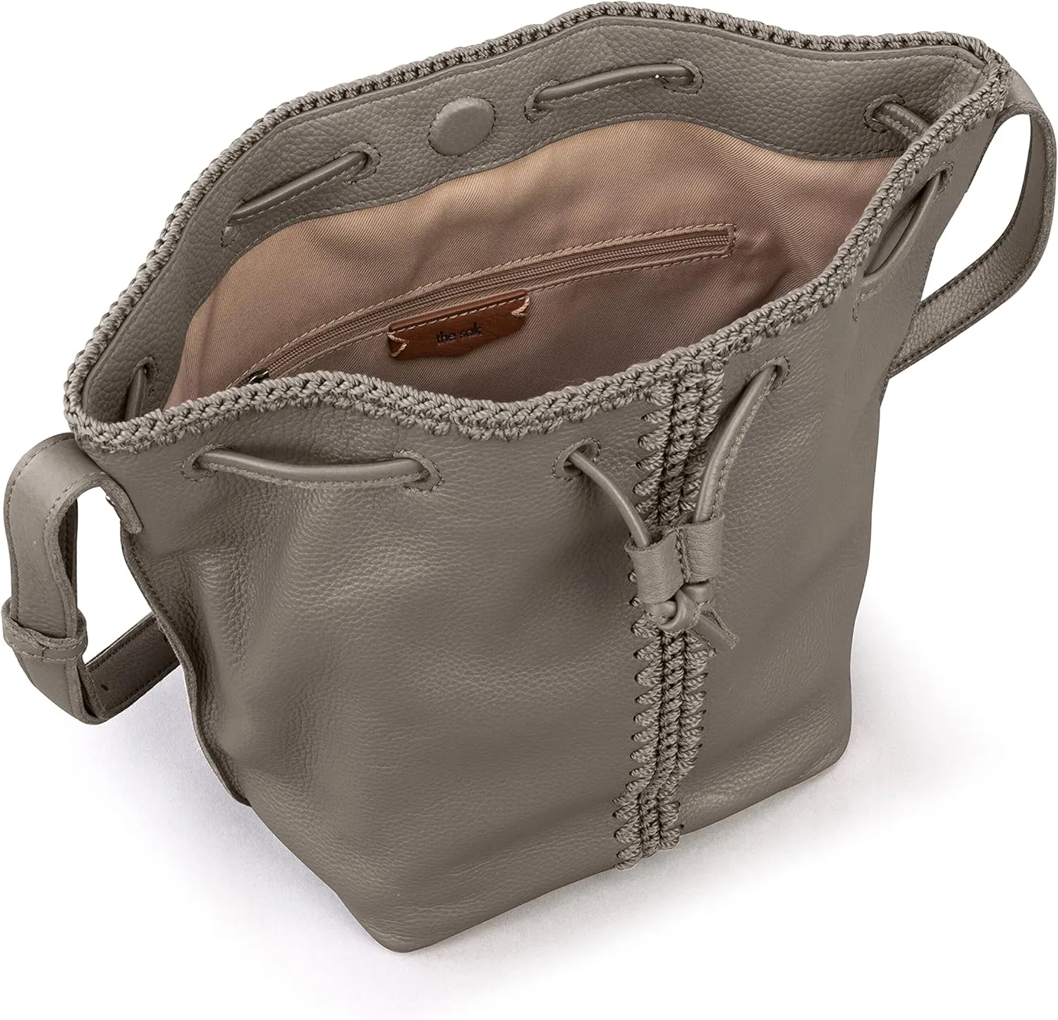 The Sak Ivy Leather Drawstring Bucket