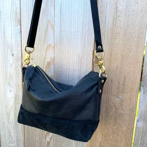 The Sutton Crossbody in Suede and Leather