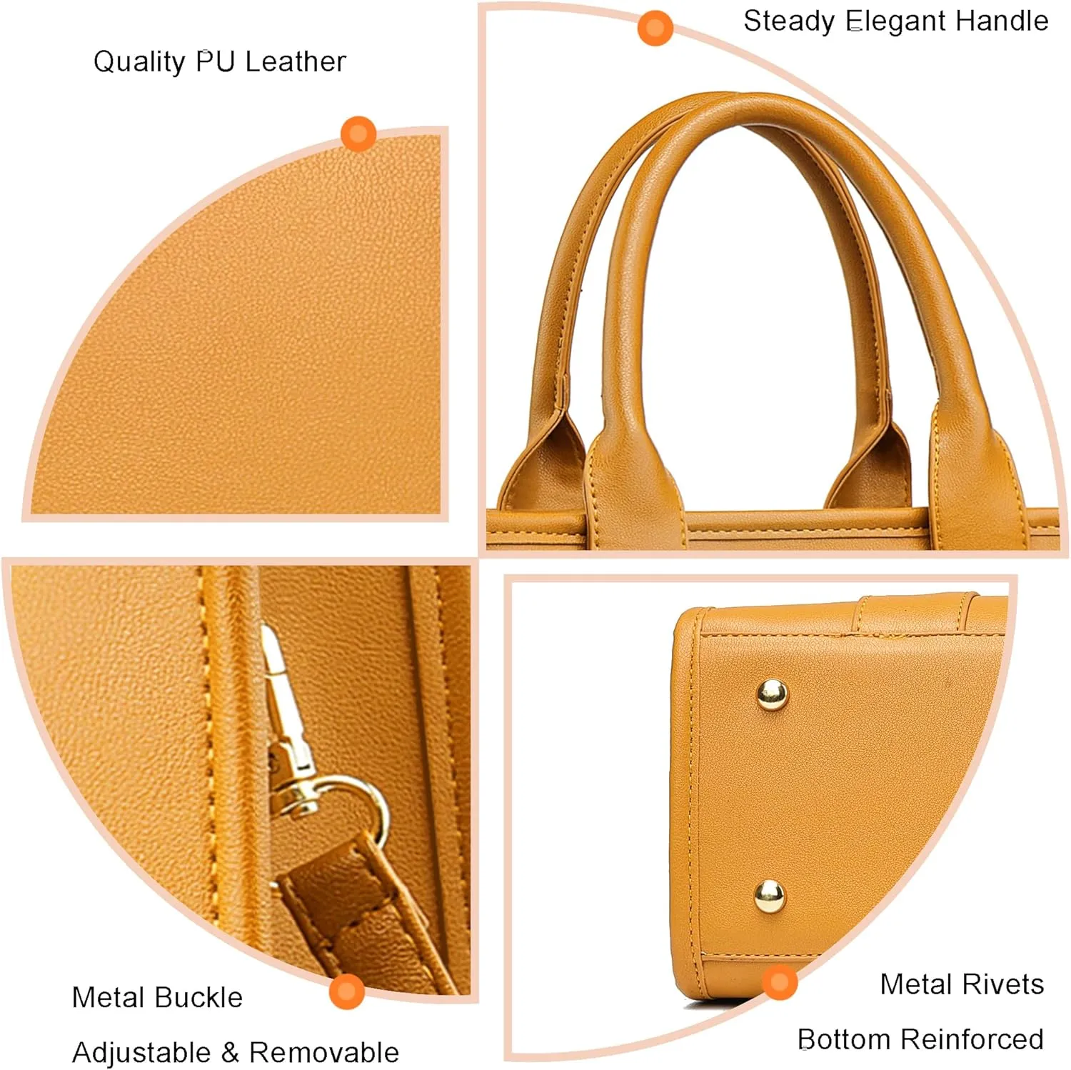 The Tote Bag Crossbody Purses for Women Shoulder Bag Handbags PU Leather Top Handle Bags with zipper