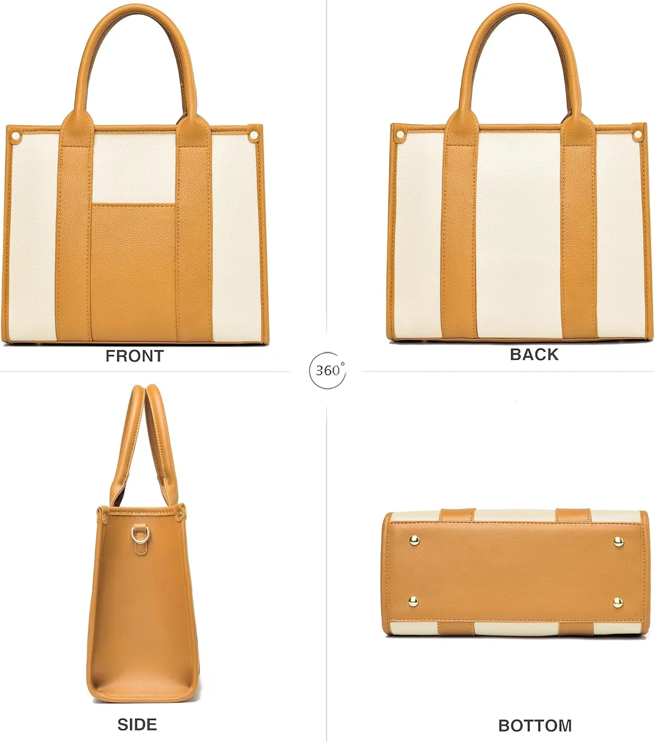 The Tote Bag Crossbody Purses for Women Shoulder Bag Handbags PU Leather Top Handle Bags with zipper
