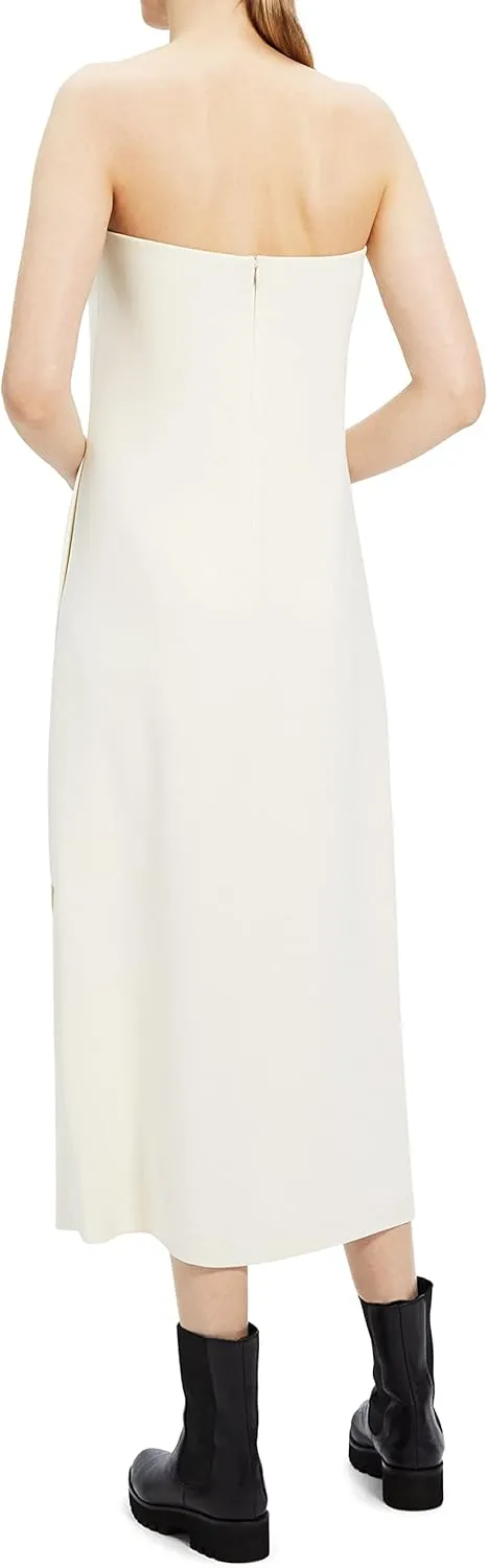 Theory Women's Crepe Strapless Maxi Dress