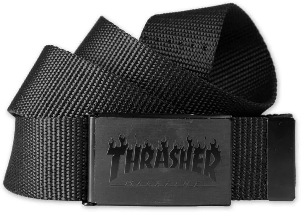Thrasher Flame Bottle Belt Grip Tape, Unisex Adult, Black, One Size