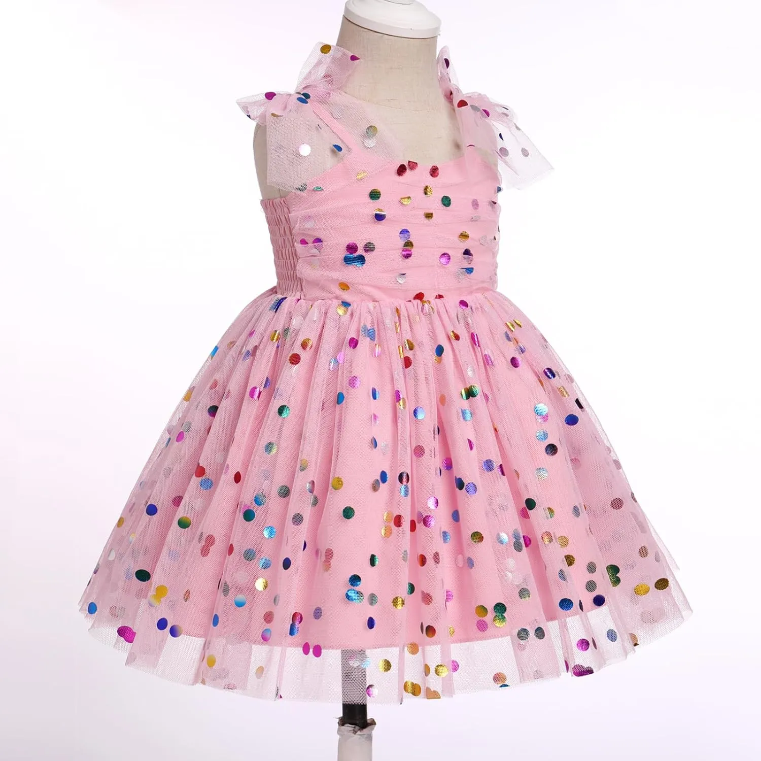 Toddler Baby Tutu Dress Sleeveless Tulle Dress First Birthday Cake Smash Pageant Clothes for Photo Shoot