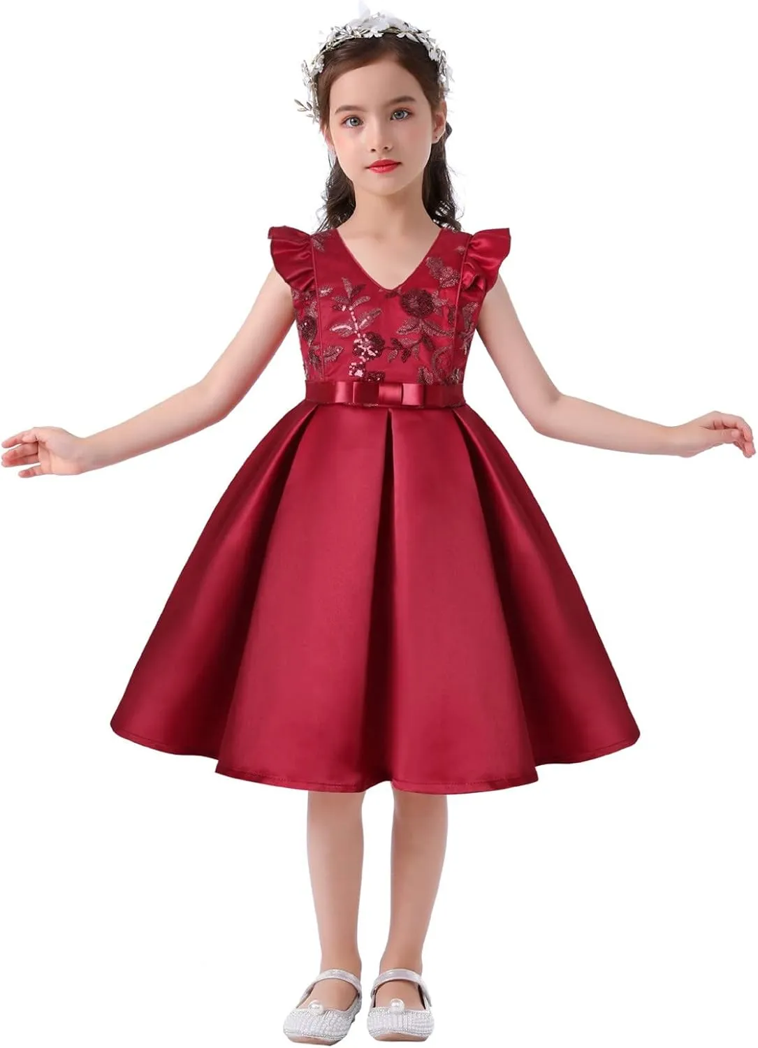 Toddler Girls Dress Cotton Linen Ruffle Backless Sleeveless Kids Casual Party Dresses Summer Beach Sundress Clothes