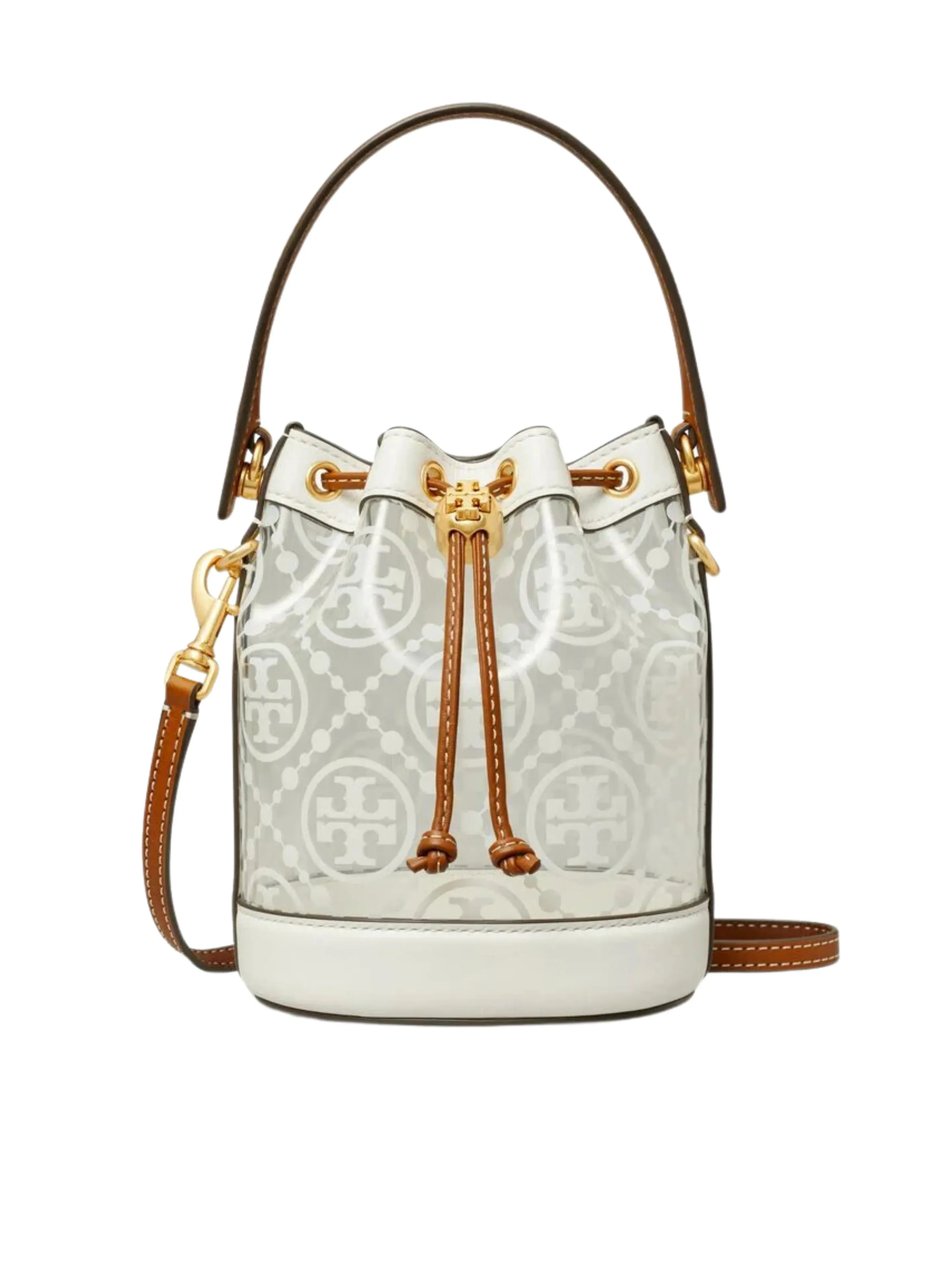 Tory Burch Monogram TPU Mini Bucket Clear