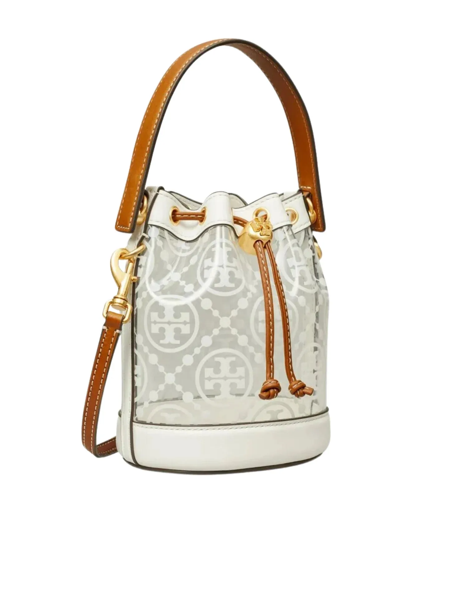 Tory Burch Monogram TPU Mini Bucket Clear