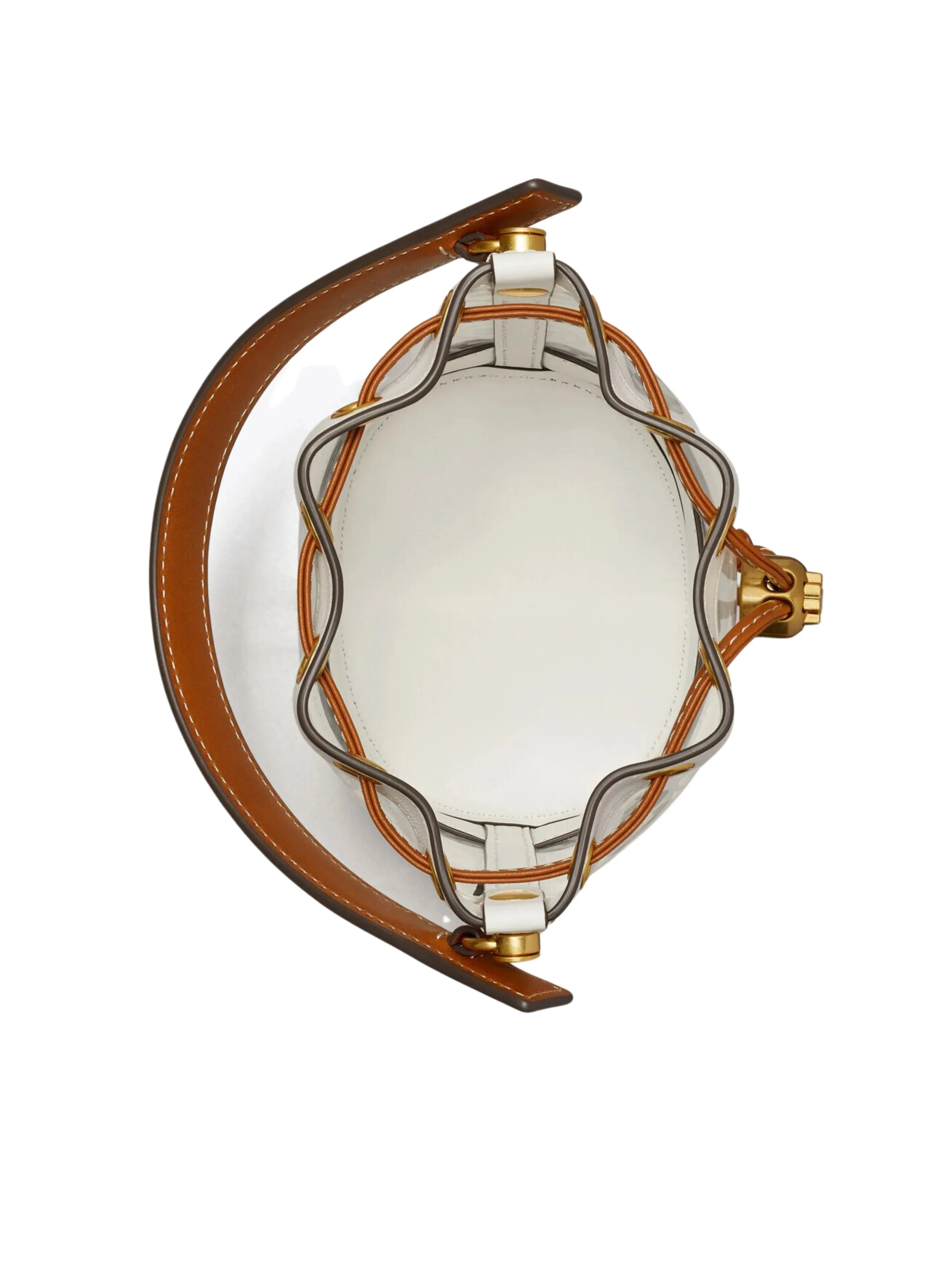Tory Burch Monogram TPU Mini Bucket Clear