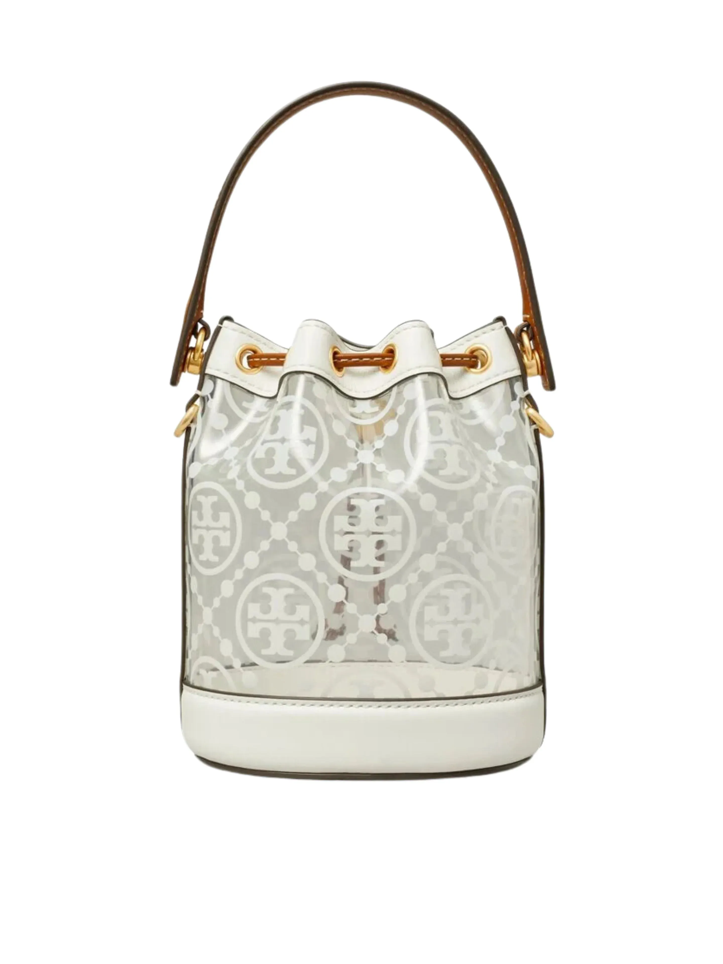 Tory Burch Monogram TPU Mini Bucket Clear