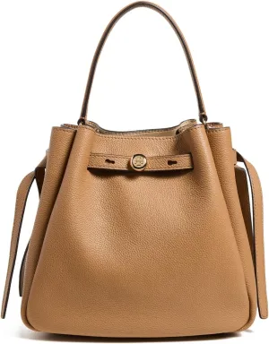 Tory Burch Women's Romy Pebbled Small Bucket Bag