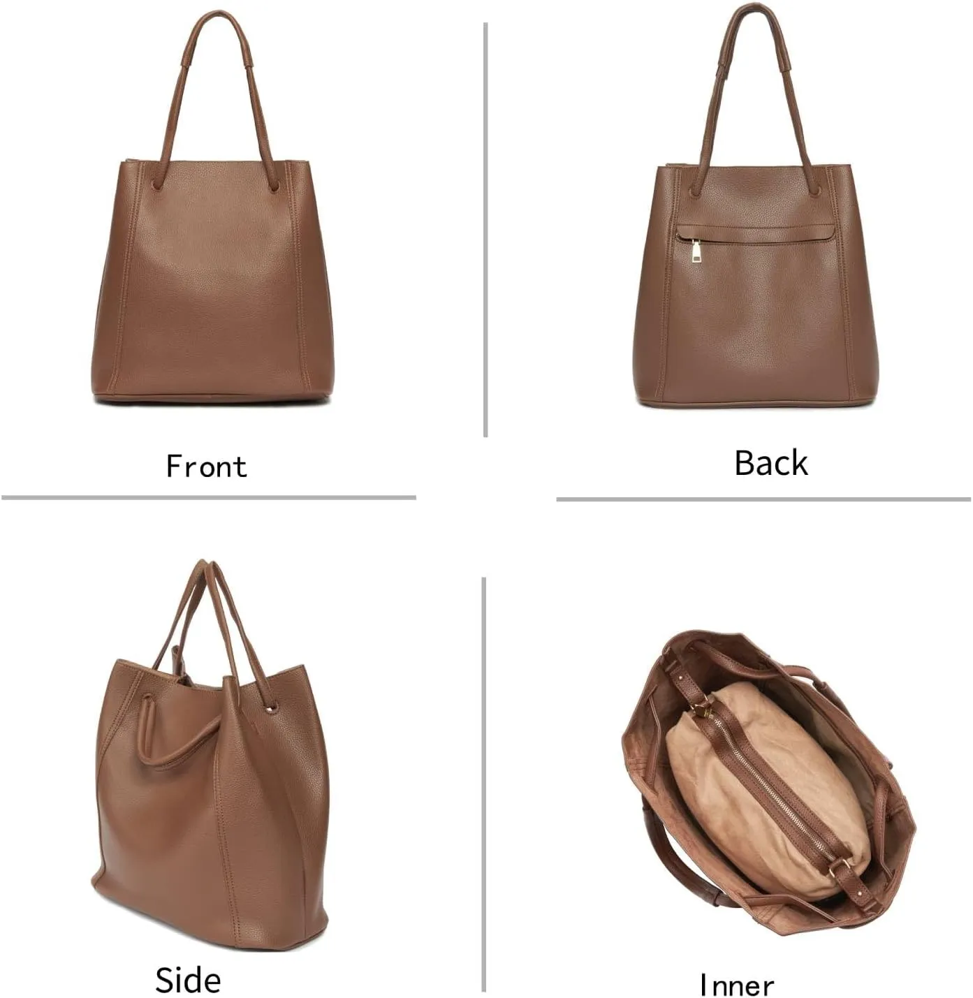 Tote Bag for Women Large Shoulder Bag Work Casual Handbags 2025 with Adjustable Strap 2PCS