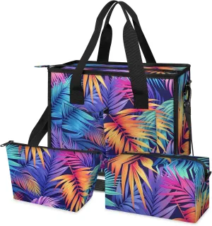 Tote Satchel Bag Set 3PCS for Women,Travel Shoulder Bag Handbag and Wallet Daily Use04