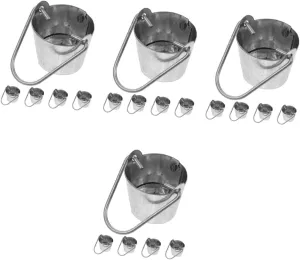 Totority 20pcs Mini Bucket Model Bucket Figurines for Dollhouse Garden Decor Lightweight Landscape Accessories Charming Mini Holder for Creative Arrangements