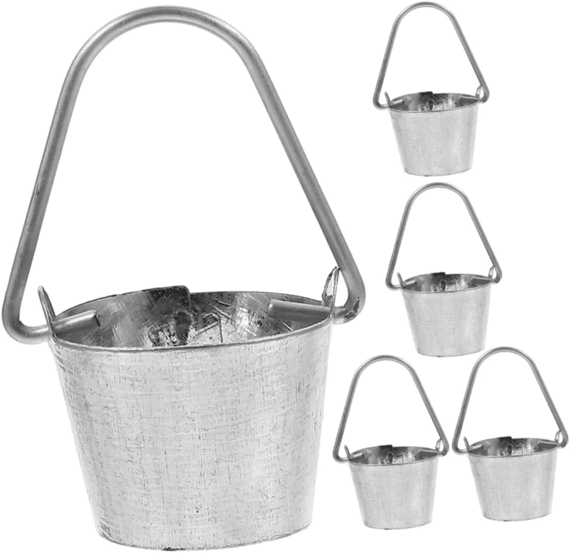 Totority 20pcs Mini Bucket Model Bucket Figurines for Dollhouse Garden Decor Lightweight Landscape Accessories Charming Mini Holder for Creative Arrangements