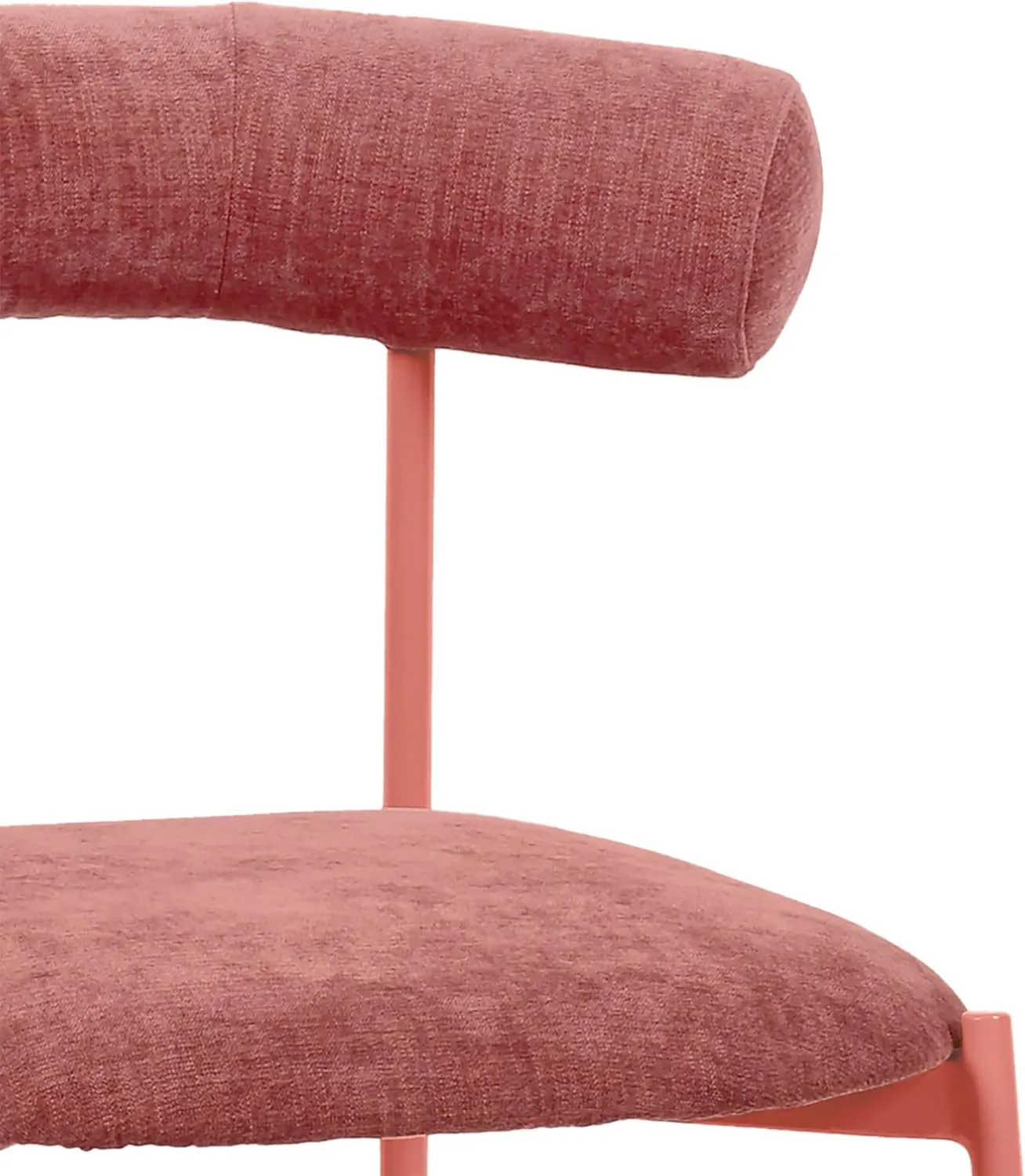 Tov Furniture Liliana Mauve Velvet Upholstered and Metal Frame Counter Stool
