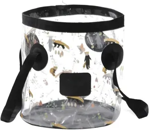 Transparent Collapsible Bucket,Multifunctional Portable Wash Basin Folding Bucket Water Container Fishing Bucket for Travelling Camping Hiking Fishing Gardening (Color : D, Size : 20L)