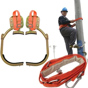 Tree Climbing Tool,2 Gears Tree Climbing Spike Set,Climbing Tree Spikes,Safe Belt Adjustable Rope Rescue Belt for Cutting Trees Cement Pole