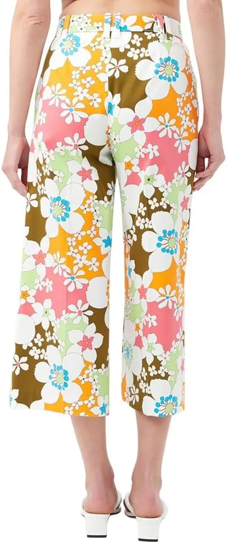 Trina Turk Women's Cropped Wide Leg Floral Pants
