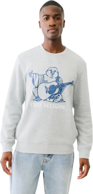True Religion Men's Buddha Puff Pullover Crewneck