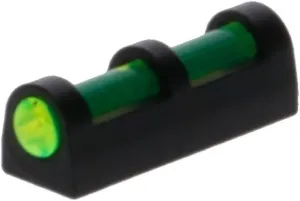 TRUGLO Bright Low-Profile All Metal Construction Long Bead Front Fiber Optic Gun Replacement Bead, Red/Green