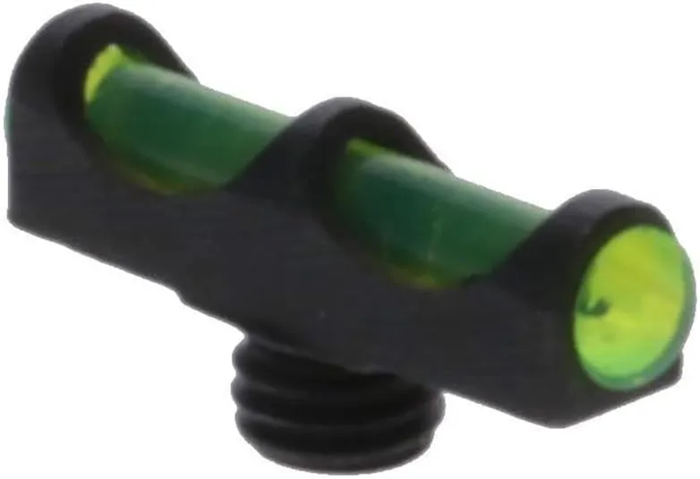 TRUGLO Bright Low-Profile All Metal Construction Long Bead Front Fiber Optic Gun Replacement Bead, Red/Green