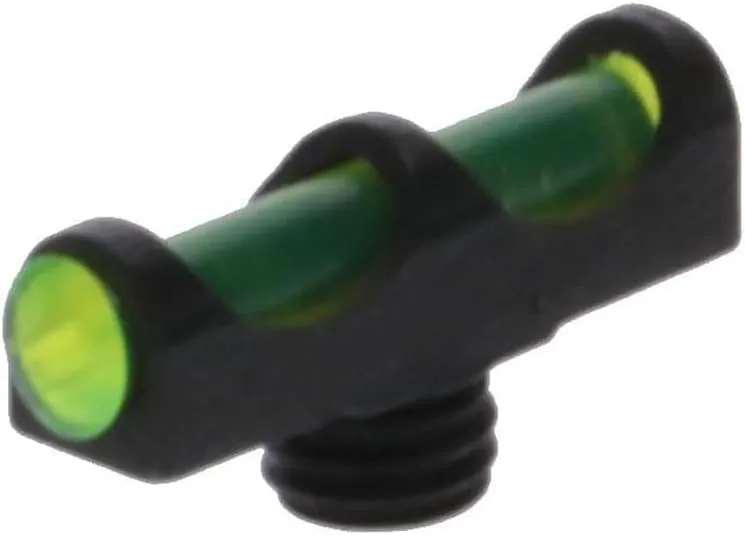 TRUGLO Bright Low-Profile All Metal Construction Long Bead Front Fiber Optic Gun Replacement Bead, Red/Green