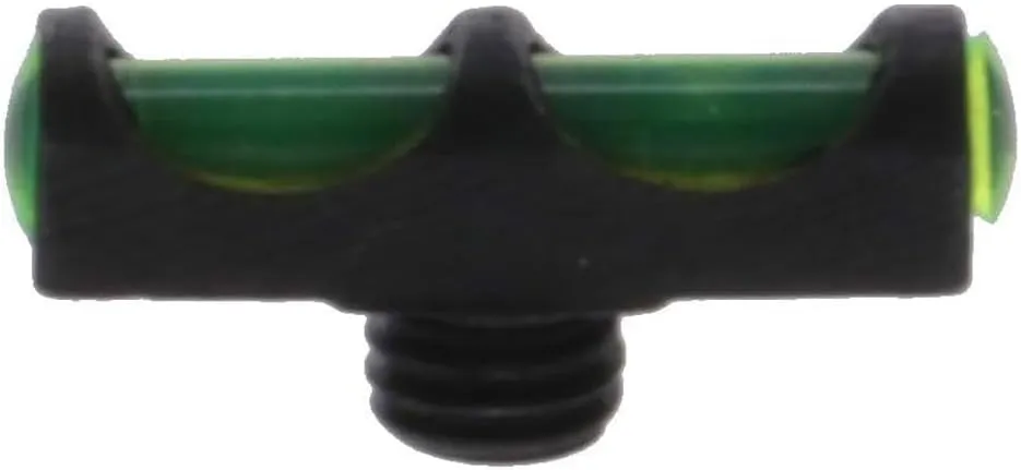 TRUGLO Bright Low-Profile All Metal Construction Long Bead Front Fiber Optic Gun Replacement Bead, Red/Green
