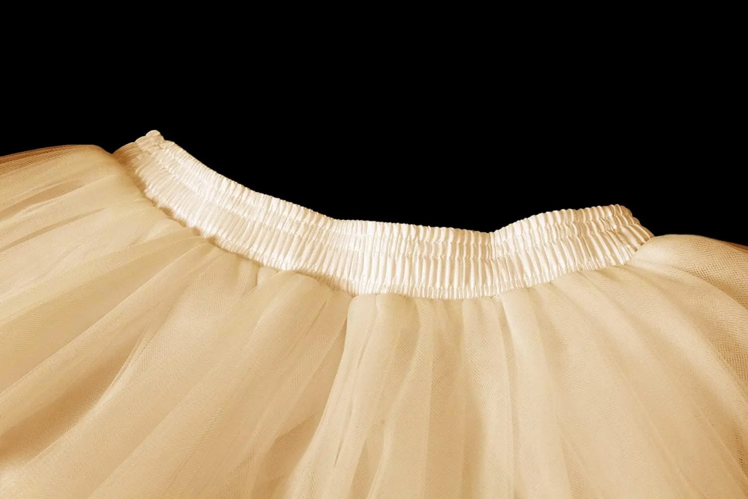 Tulle Skirt,Women's Midi Tulle Tutu Skirt Fluffy Princess Five Layers A line Party Prom Underskirt