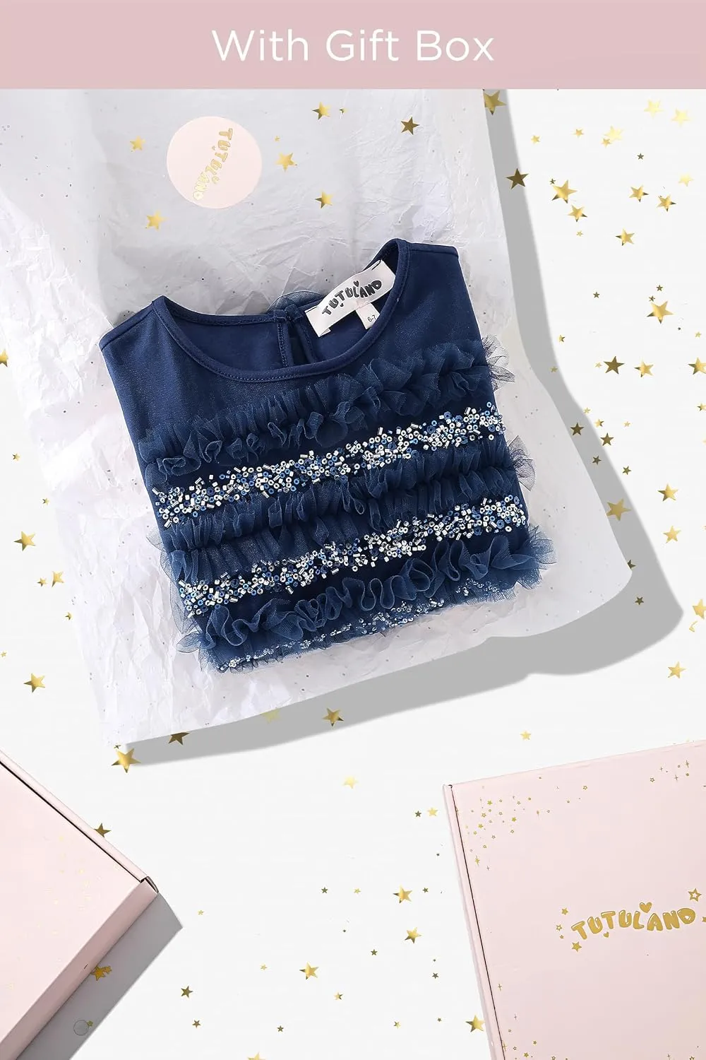 Tutu Dress for Girls - Embroidered Tulle Tiered Layered Flower Toddler Dress for Wedding & Birthday