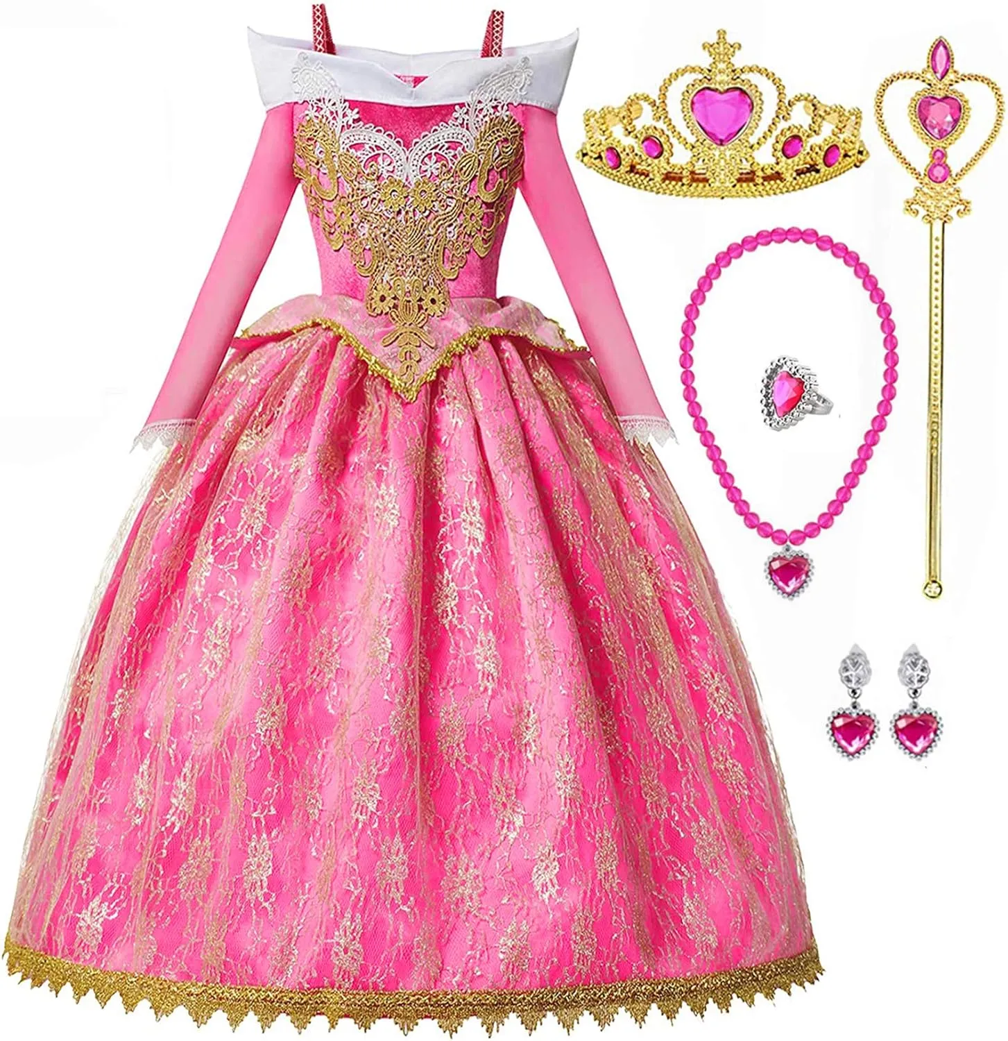 TYHTYM Princess Costumes Little Girls Dress Up Cosplay Fancy Halloween Christmas Party 2-13T