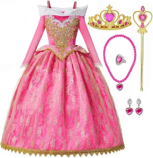 TYHTYM Princess Costumes Little Girls Dress Up Cosplay Fancy Halloween Christmas Party 2-13T